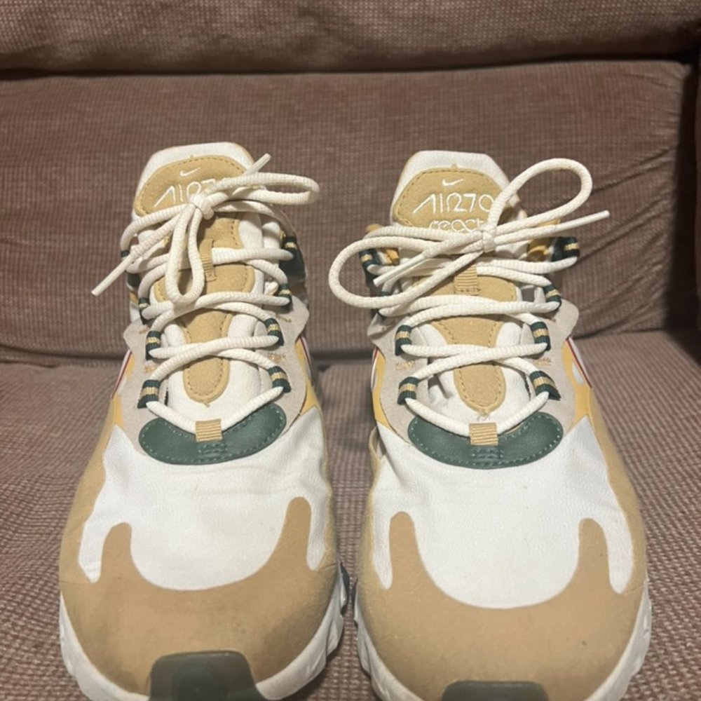 ☄️ NIKE AIR 270 REACT GOLD/DARK GREEN ☄️